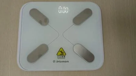 Ihomon 180 kg elektronische Waage zur Messung des Körperfett- und Wassergehalts im Badezimmer
