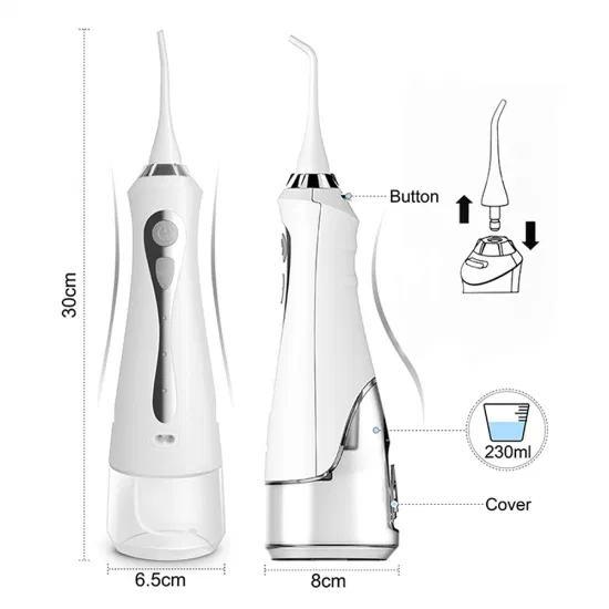 OEM&ODM 230 ml Zahnreinigungs- und Whitening-Elektrowasserflosser mit FDA